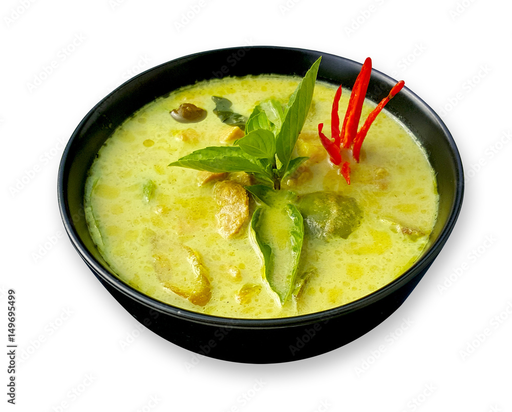 Green curry soup