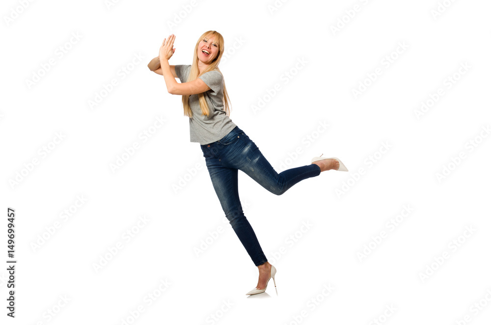 Nice woman model isolated on the white background Nice woman model isolated on the white background