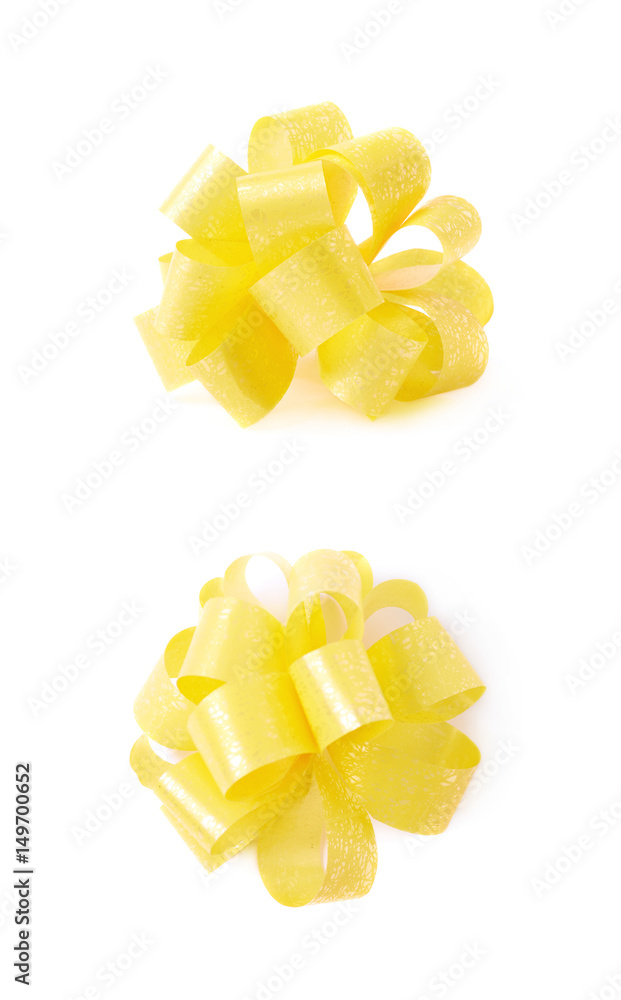 Decorational tape bow isolated