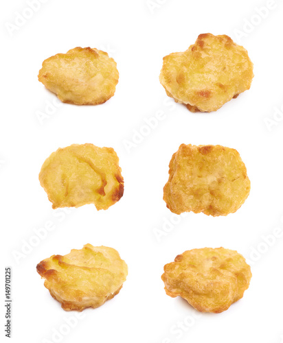 Breaded chicken nugget composition isolated