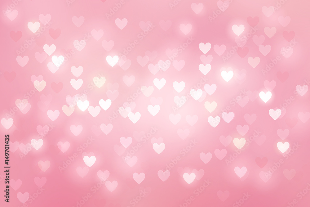 Heart bokeh on pink background Heart bokeh on pink background