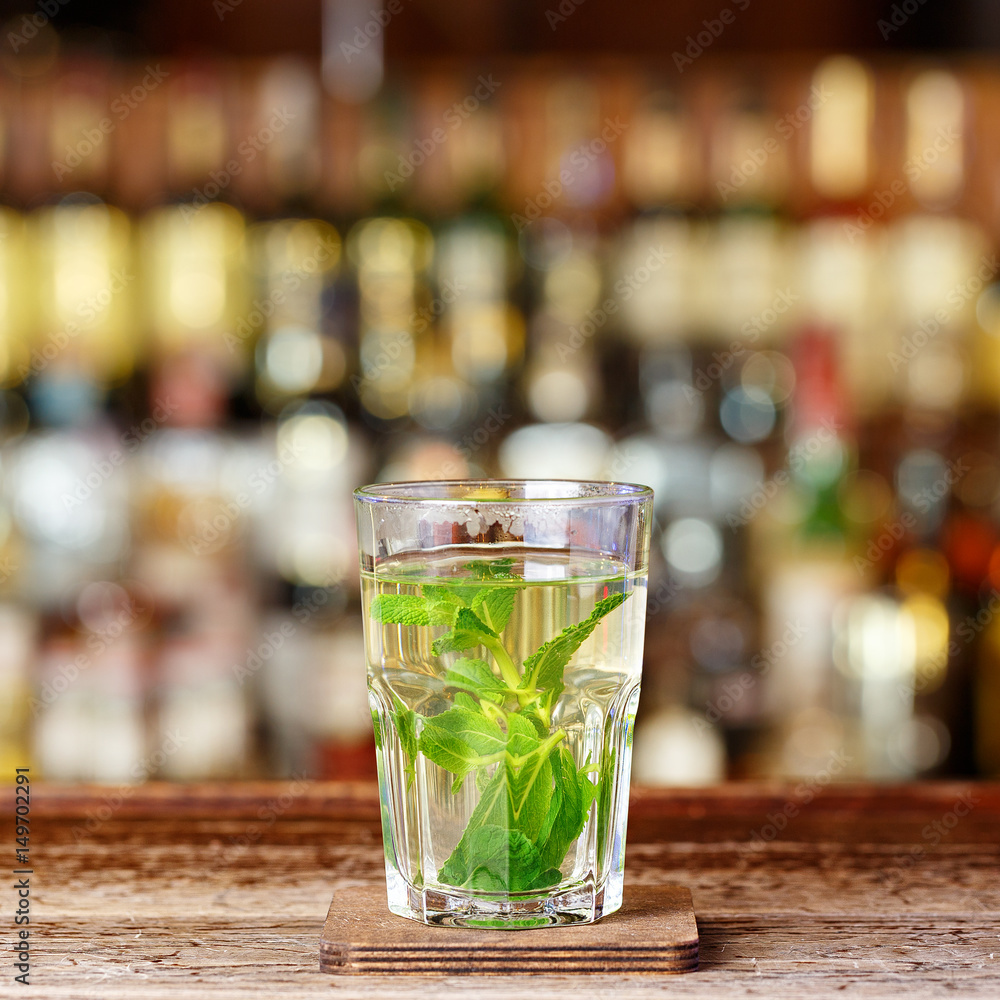 Cocktail with gin and mint Cocktail with gin and mint