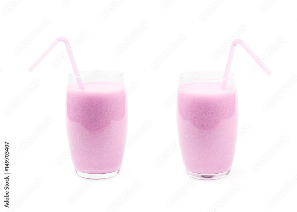 Glass filled with smoothie isolated Glass filled with smoothie isolated