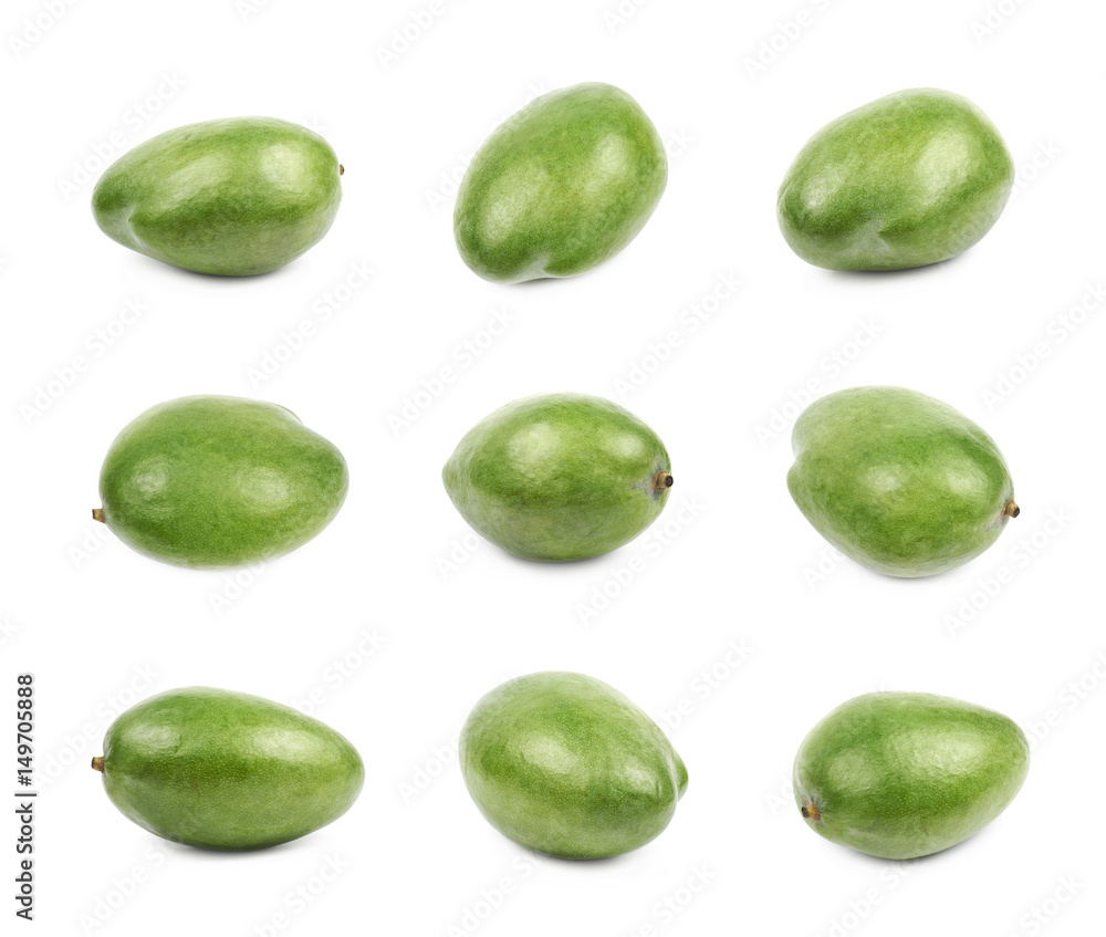 Ripe green mango fruit isolated Ripe green mango fruit isolated