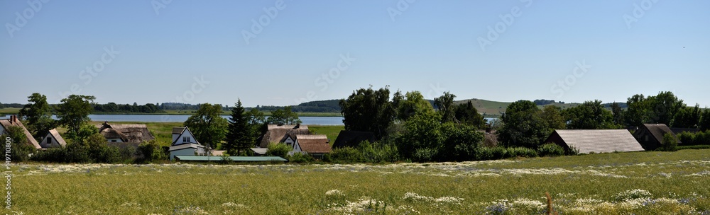 Panorama von Middelhagen auf der Halbinsel Mönchgut, Insel Rügen, Deutschland, Panorama von Middelhagen auf der Halbinsel Mönchgut, Insel Rügen, Deutschland,