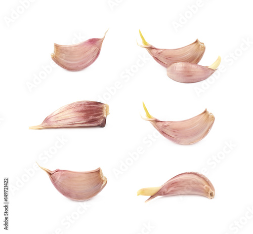 Single garlic clove isolated