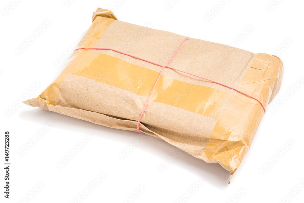 wrinkle parcel on white background wrinkle parcel on white background