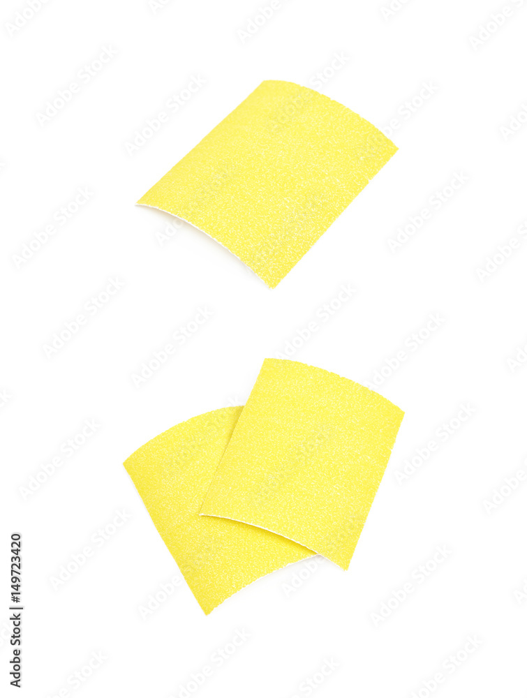 Piece of a sandpaper isolated Piece of a sandpaper isolated