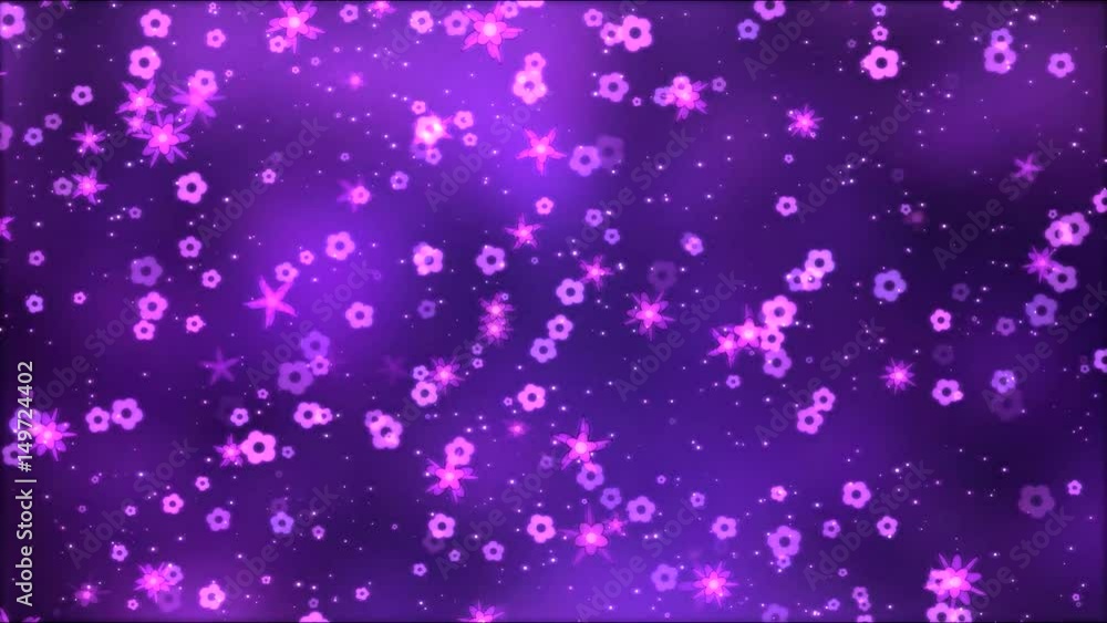Colorful Rotating Flower Shapes Animation - Loop Violet Colorful Rotating Flower Shapes Animation - Loop Violet