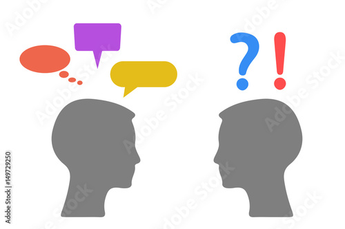 Problem communication - stock vector
