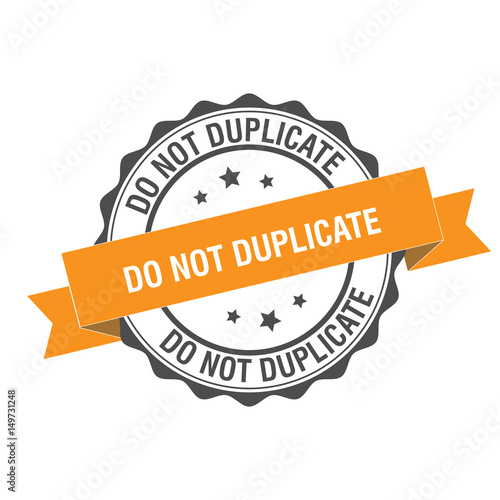 Do not duplicate stamp illustration