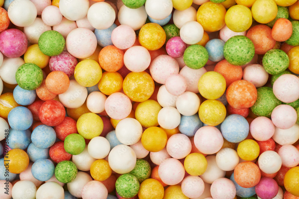 Surface coated with colorful balls Surface coated with colorful balls