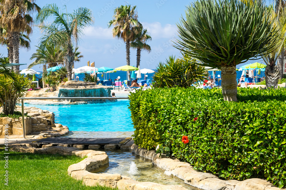 Fototapeta premium Summer holiday, Cyprus beach