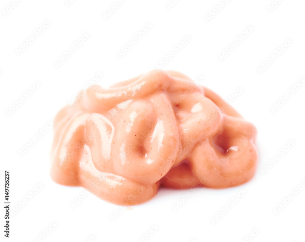 Splash of a burger souce isolated Splash of a burger souce isolated