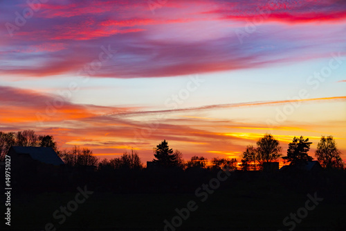  Sunset over the forest