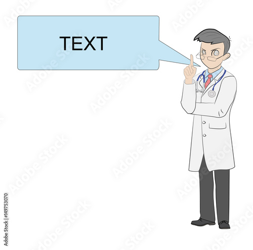 The doctor says. The concept of dialogue between the doctor and the patient. vector illustration