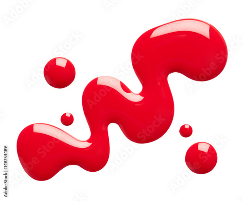 Cuadro en lienzo Blots of red nail polish