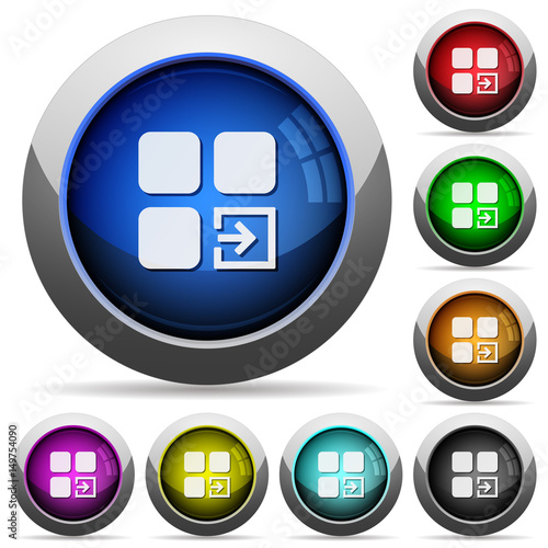 Import component round glossy buttons