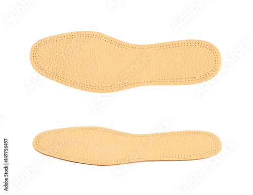 Pair of shoe insoles isolated
