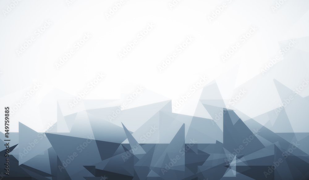 Obraz premium White background with grey polygonal pattern