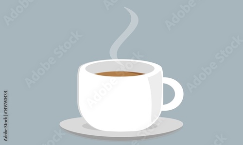 Tasse mit Kaffee - Flat Icon mit Schattierung
