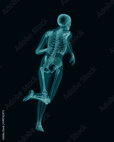 X-ray anatomy of running woman