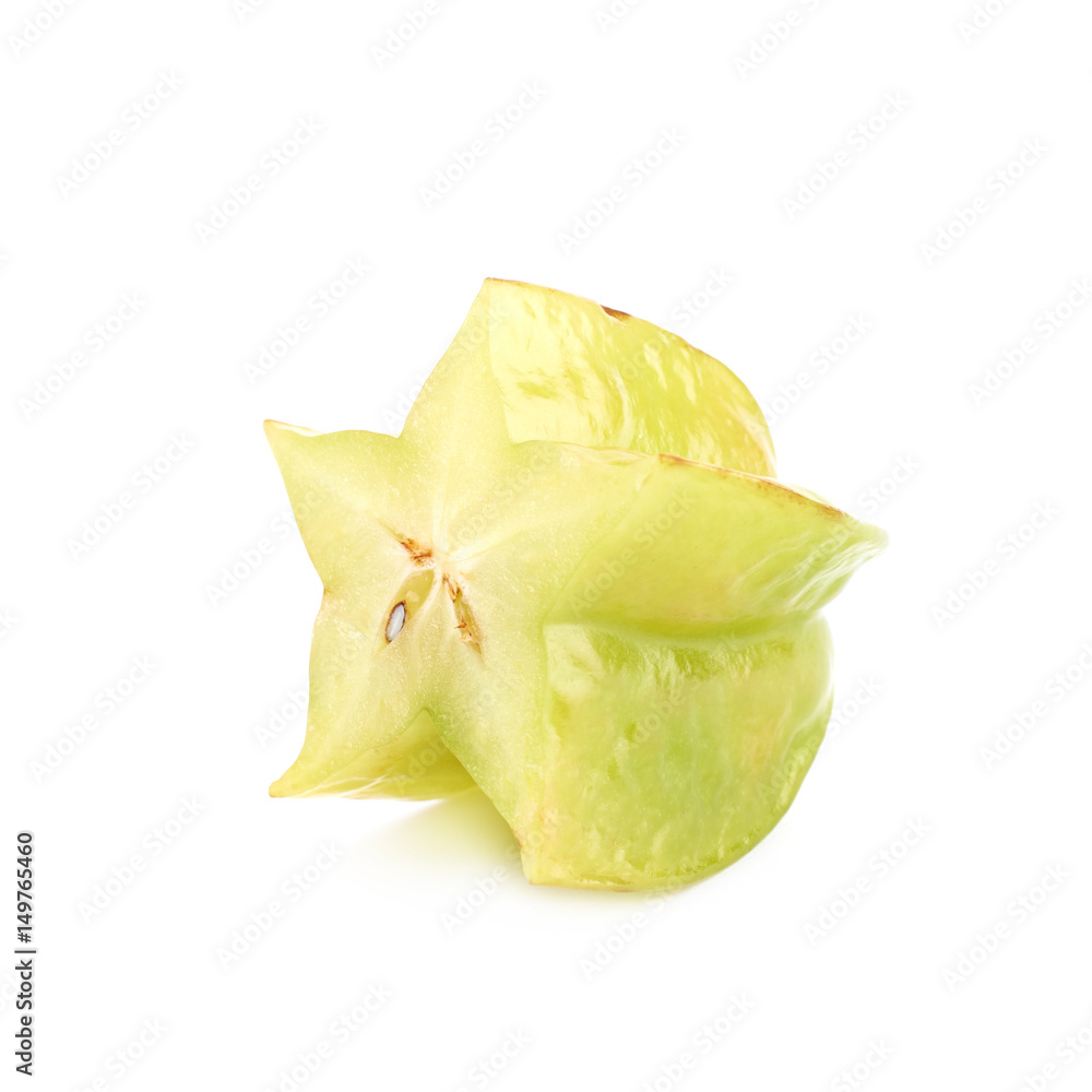 Sliced carambola fruit isolated Sliced carambola fruit isolated