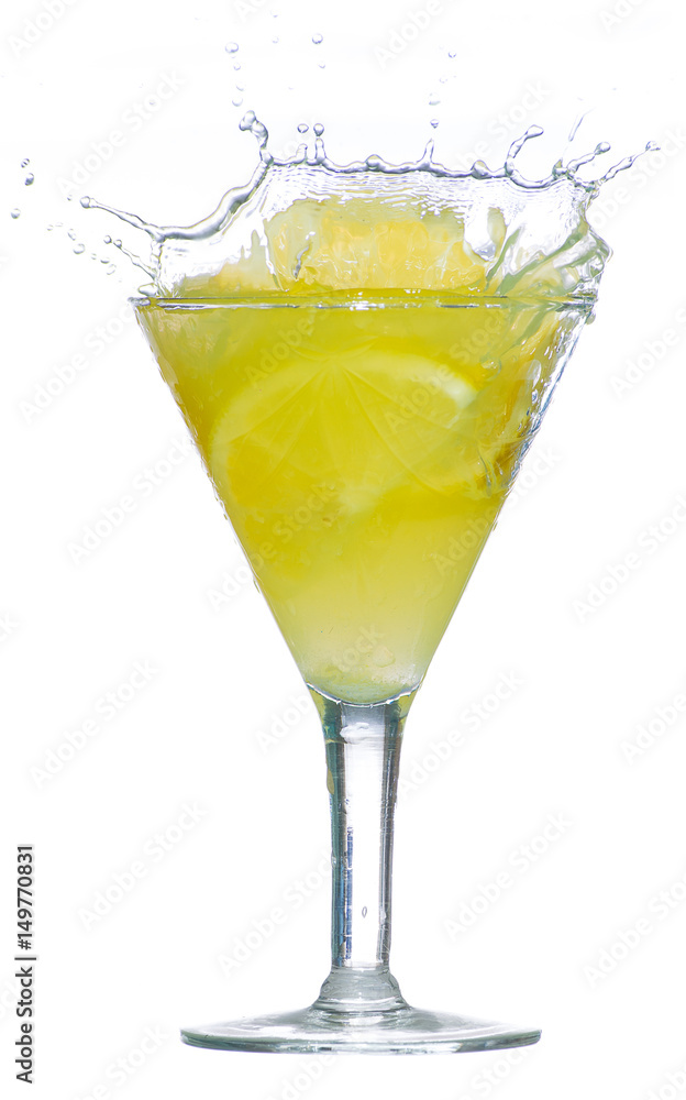 splashes of lemon juice on white background splashes of lemon juice on white background