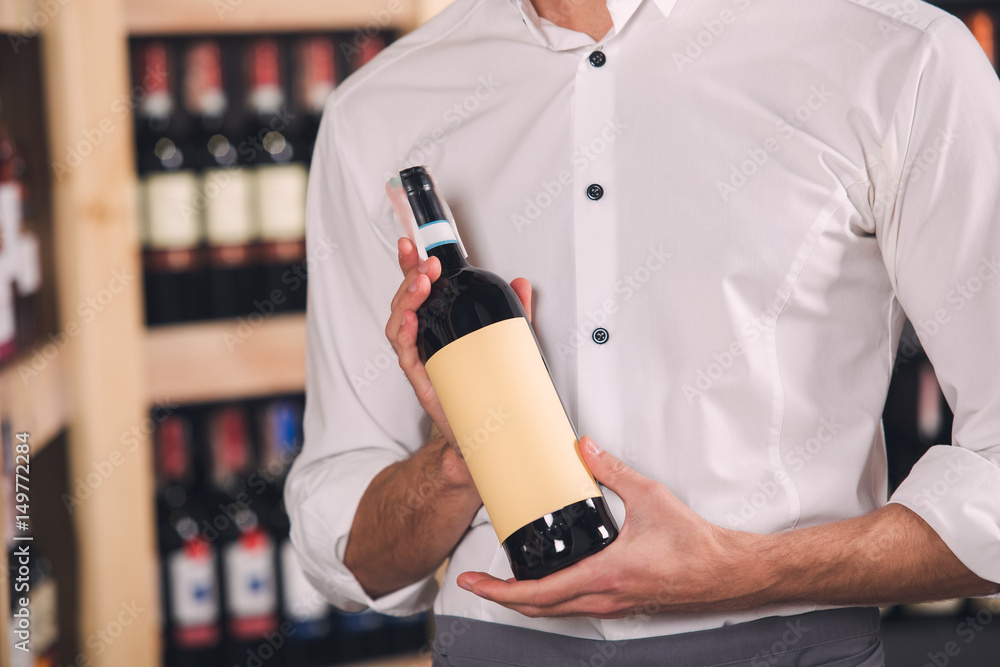 Fototapeta premium Somellier Wine Business Alcohol Drink Store Concept