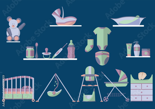 Newborn Essentials Vector Set