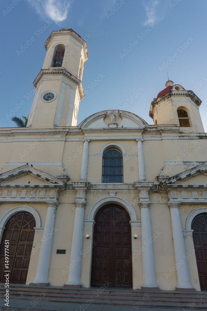 church from colonial city Cienfuegos in Cuba