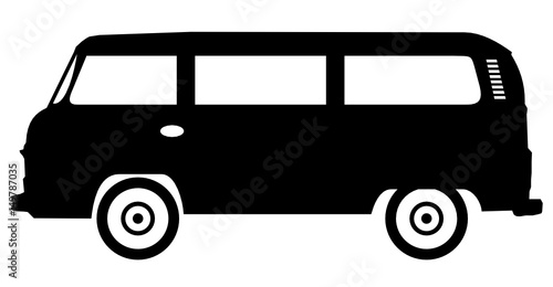 Silhouette Oldtimer Minibus