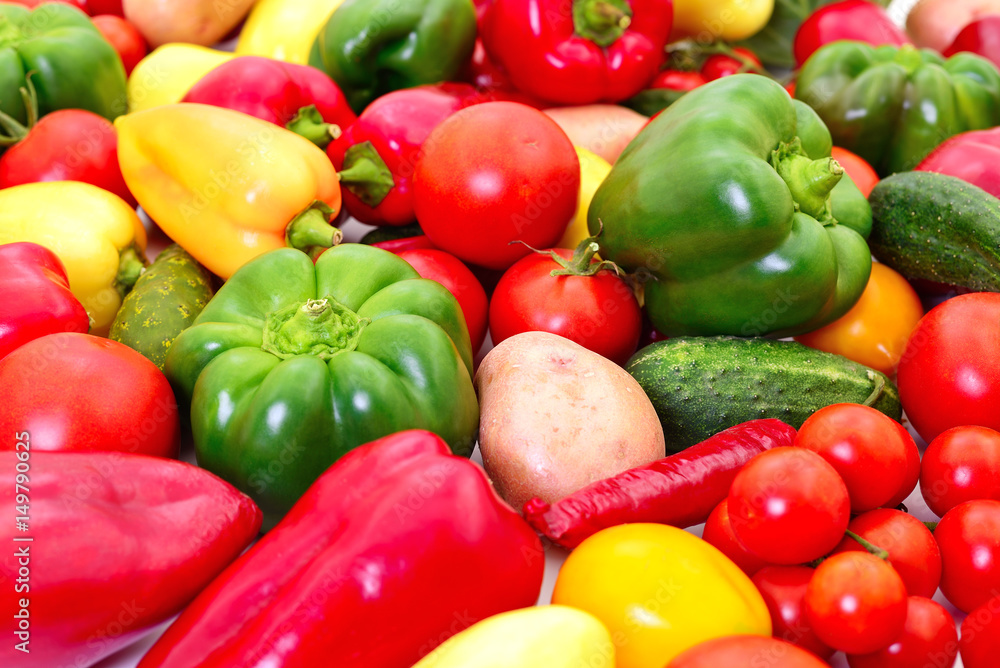 Set of different vegetables.