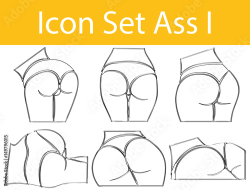 Drawn Doodle Lined Icon Set Ass I
