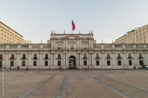 La Moneda Palace, seat of the President of the Republic of Chile, in Santiago, Chile