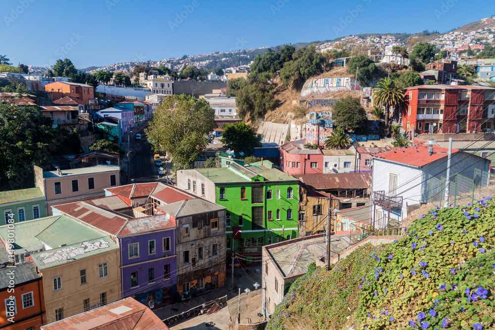 Colorful houses of Valparaiso, Chile