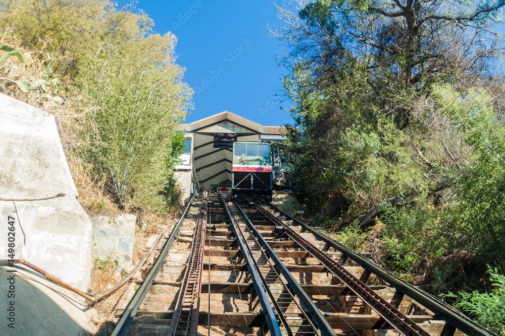 Funicular in Valparaiso, Chile Funicular in Valparaiso, Chile