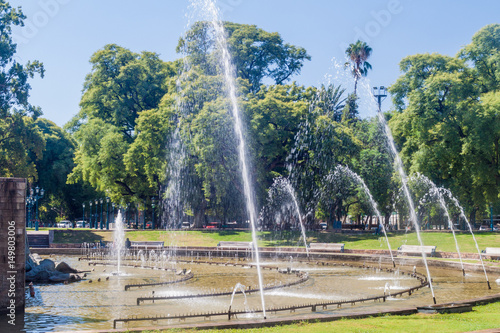 Fountain at Independencia square in Mendoza, Argentina