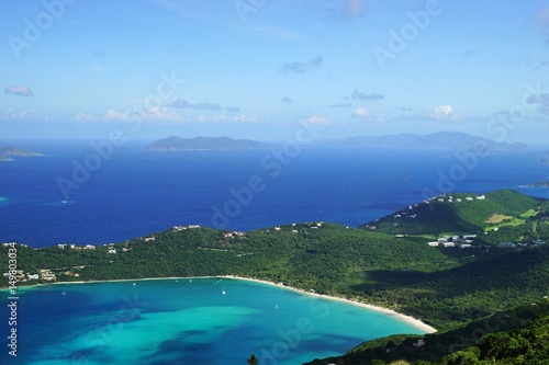 A view of Magens Bay with Jost Van Dyke (BVI) and Tortola (BVI) island on the background. photo