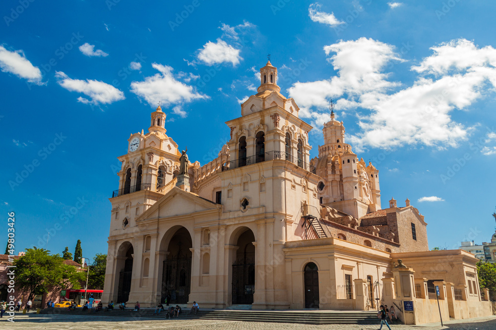 CORDOBA, ARGENTINA - APRIL 2, 2015: View of Cathedral of Cordoba (Our Lady of the Assumption).
