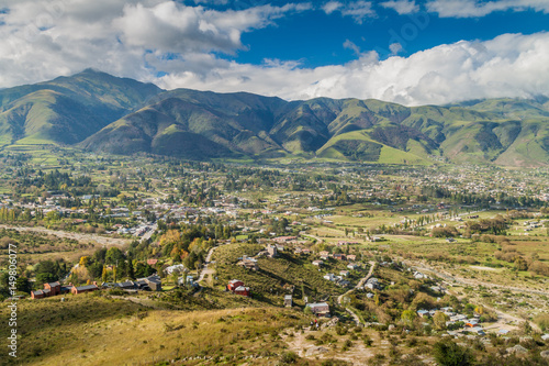 Aerial view of Tafi del Valle, Argentina photo