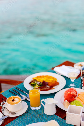 Breakfast at ocean edge