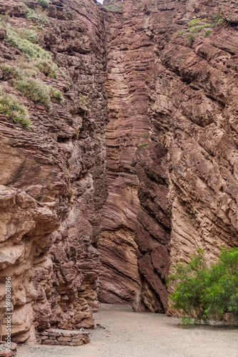 Rock formation called Amfitheatre in Quebrada de Cafayate valley, Argentina photo