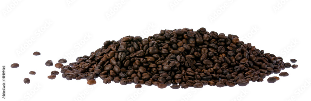 Roasted Coffee Beans on White isolate Roasted Coffee Beans on White isolate