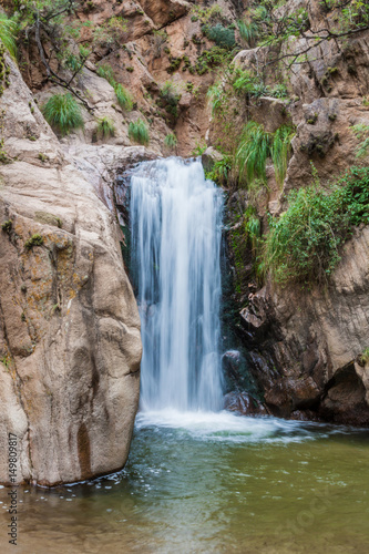 Waterfall in Quebrada del Colorado canyon near Cafayate  Argentina