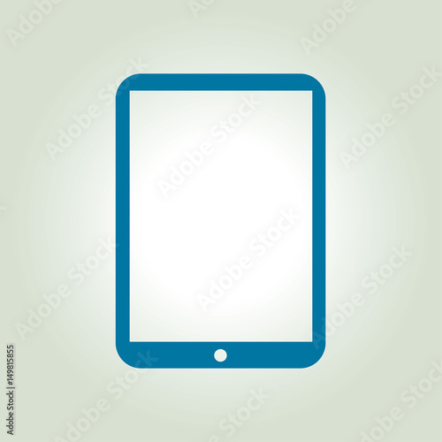 Modern digital tablet PC icon. Flat design icon. 