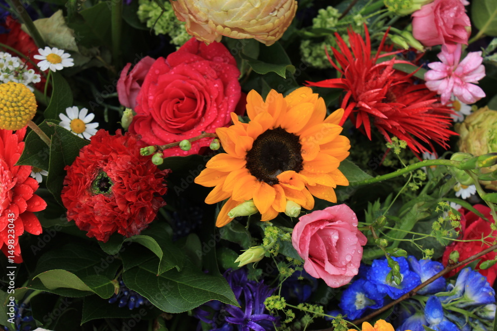 Colorful wedding flowers