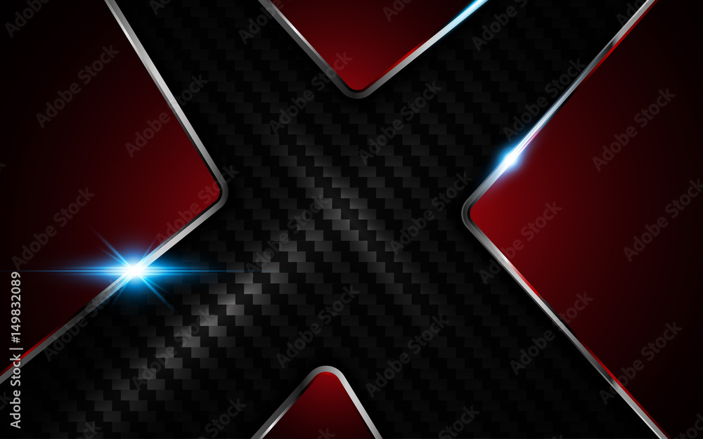 black red metal frame solid texture X design concept background