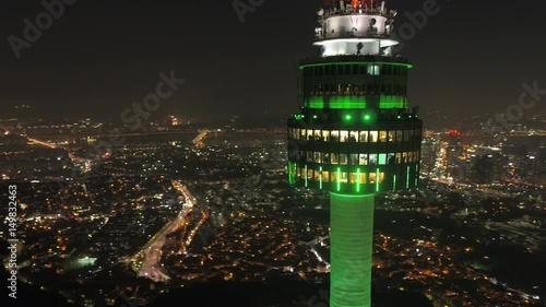 Aerial Korea Seoul April 2017 Seoul Tower Night