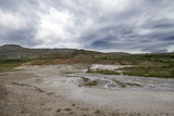 Hot Springs Landscape with Clouds
